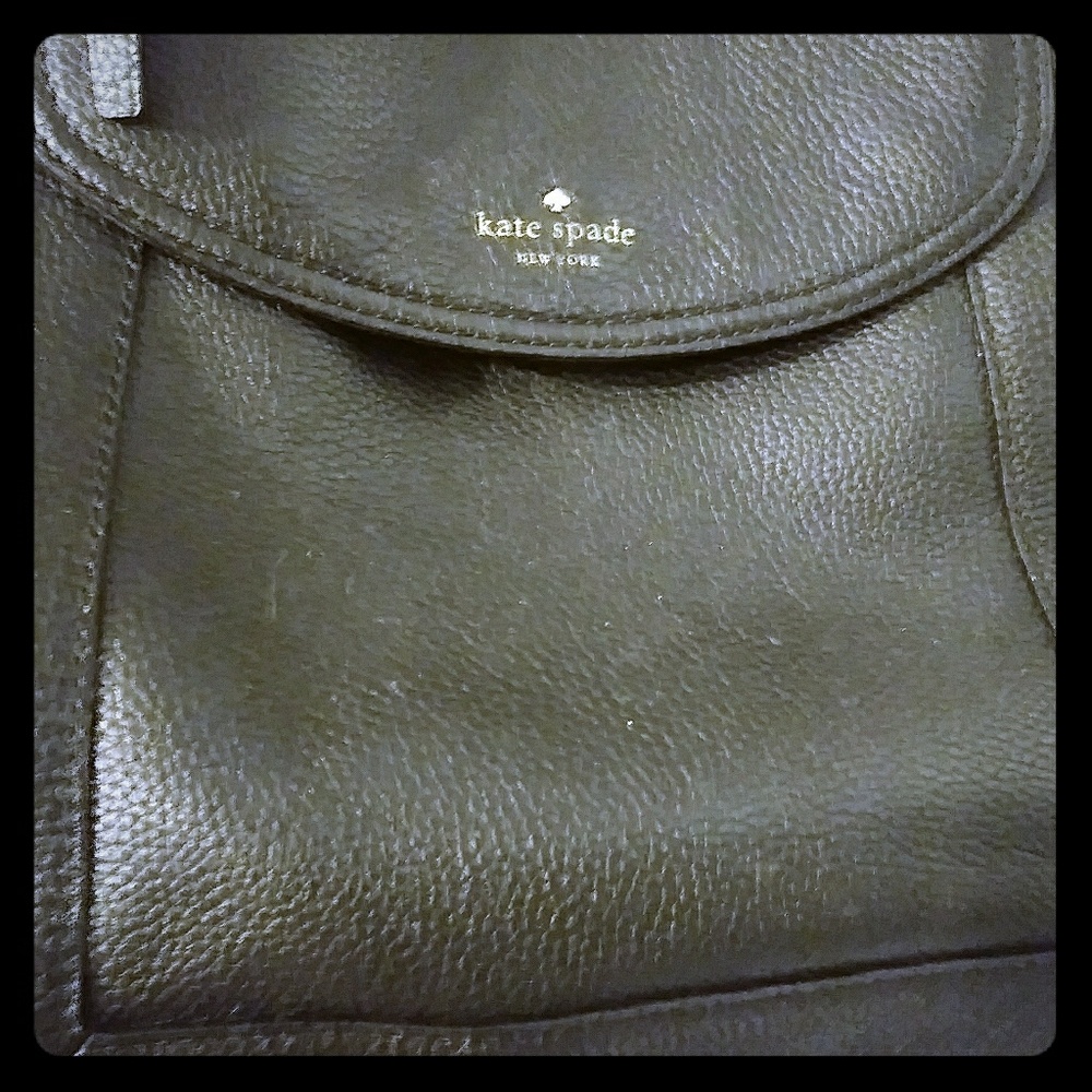 Kate Spade New york black pebbled leather backpack